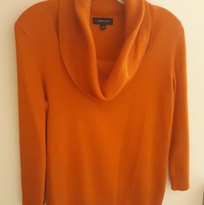Orange turtleneck